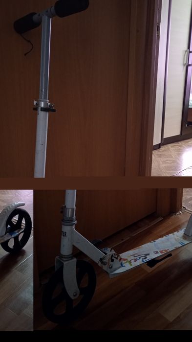 Самокат белого цвета