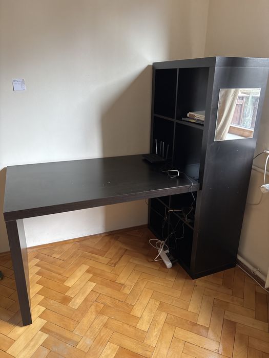 birou jysk multifunctional tip ikea cu rafturi