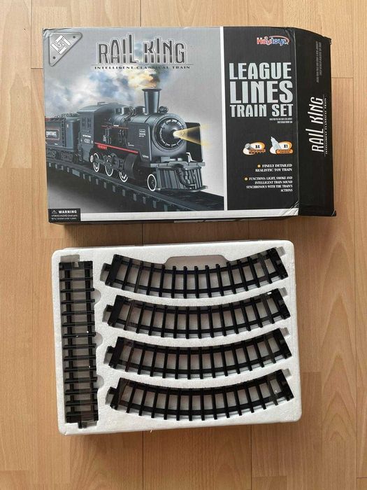 Vand trenulet cu baterii, Rail King, cu sine si vagoane