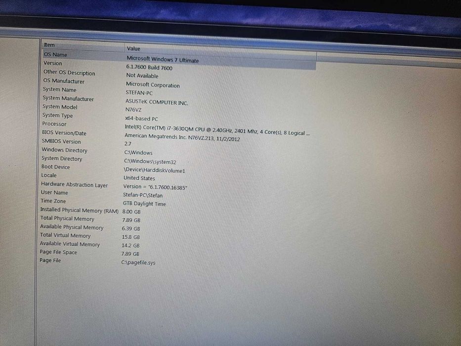 Laptop 17.3" ASUS N76VZ | Intel i7 Quad-Core | 8GB RAM | Aluminiu