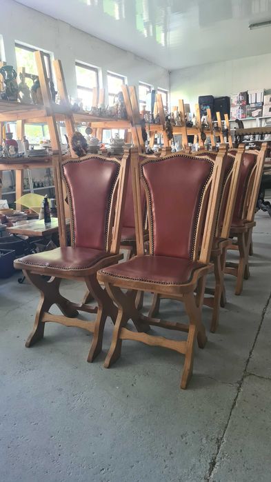 Масивен кожен стол внос от Европа