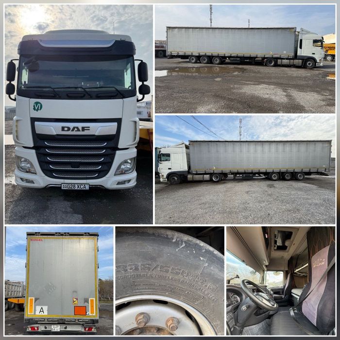 Даф XF 480 mega 105m³  прицеп когел