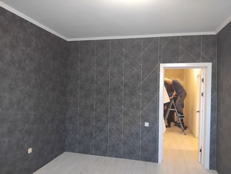 Поклейка обоев 800 тенге