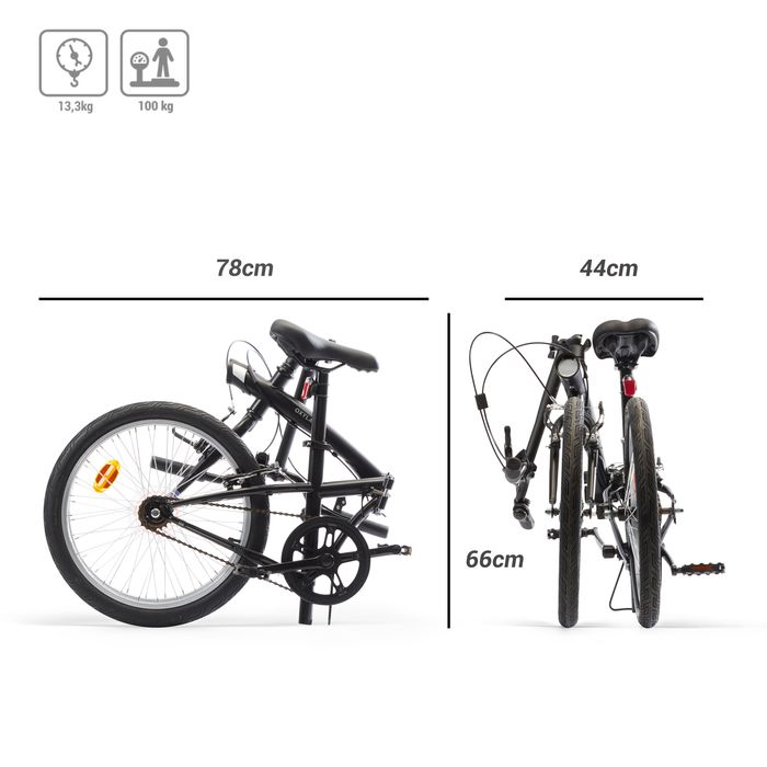 Bicicletă pliabilă Fold - produs resigilat - (SecondHand) Decathlon