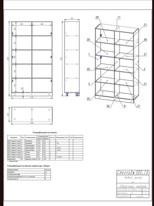 Конструктор технолог по мебели