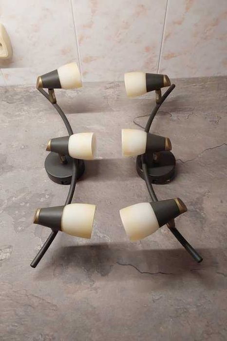 Класически стилни аплици от метал в черен и бронзов мат 2 бр.