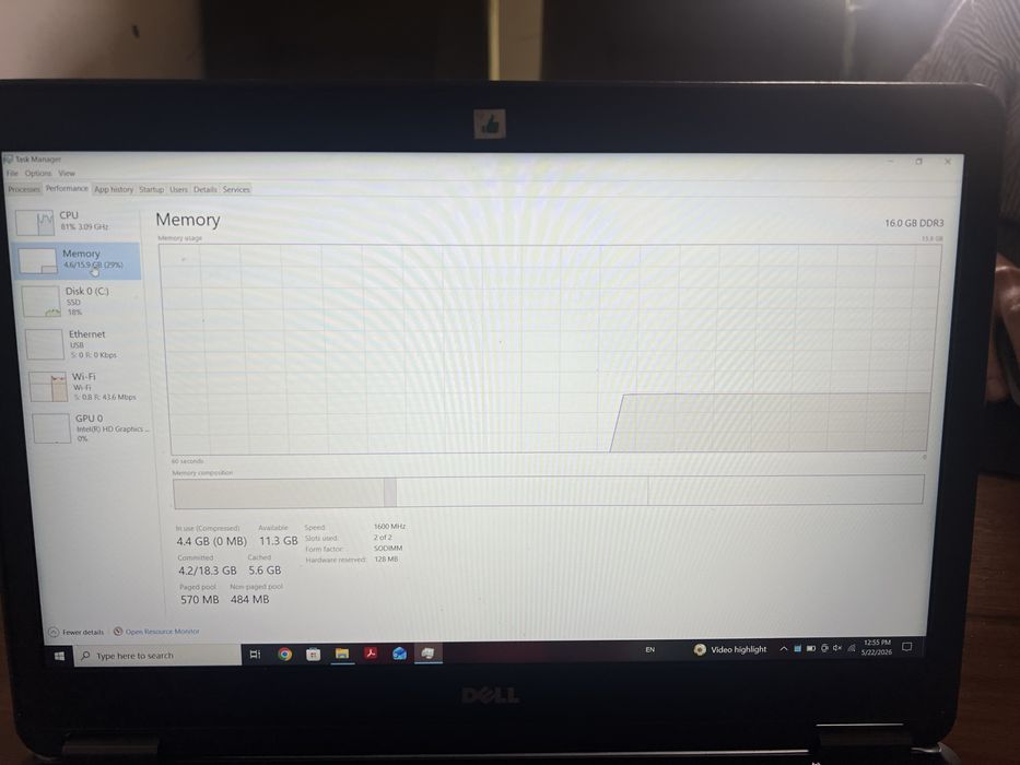 Dell Latitude e7450 i7 5600u, 16gb ddr3 1600Ghz, SSD KINGSTON 480gb