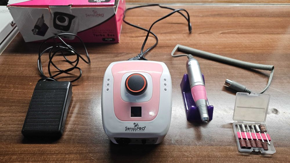 Freza unghii profesionala Turbo Bee 35.000 RPM - SensoPRO Milano, Pink - CA NOUA