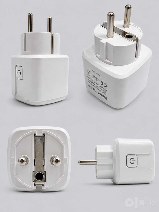 Tuya Smart Life aqlli Wi-Fi rozetka, 16A, 2.4 GHz