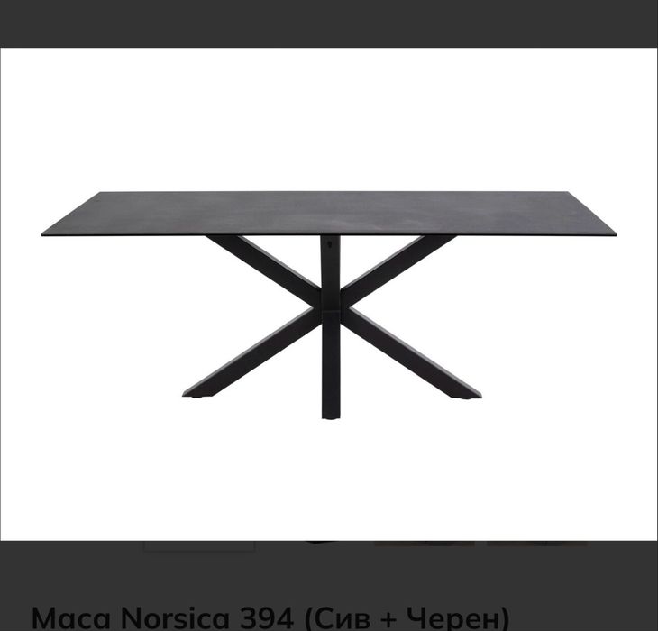 Маса Norsica 394 сив+черен