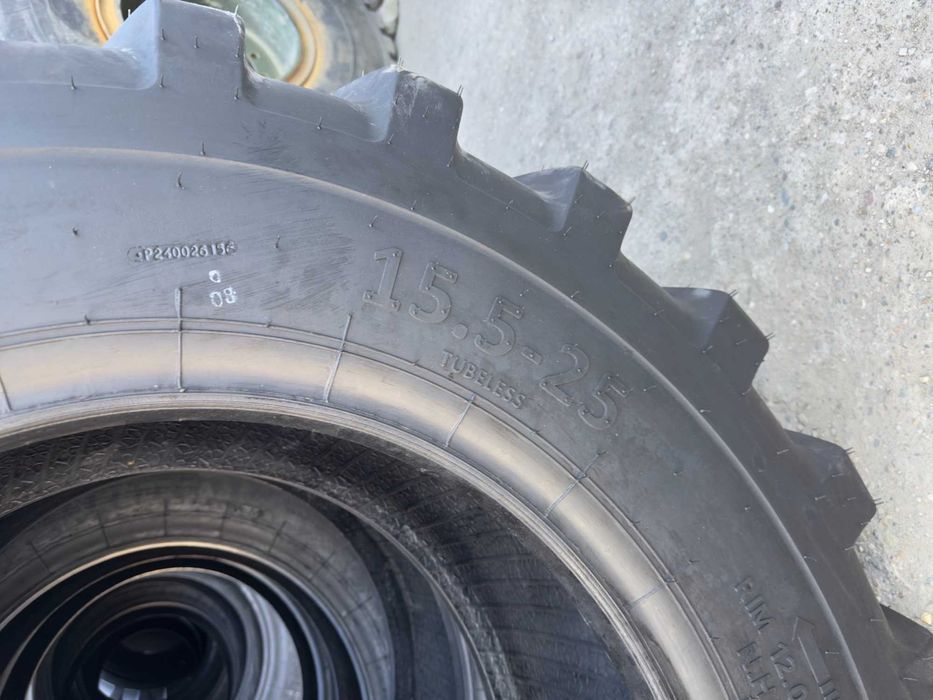 Anvelopa industriala 15.5-25 gri grip 12PR ex LT200 TL noi