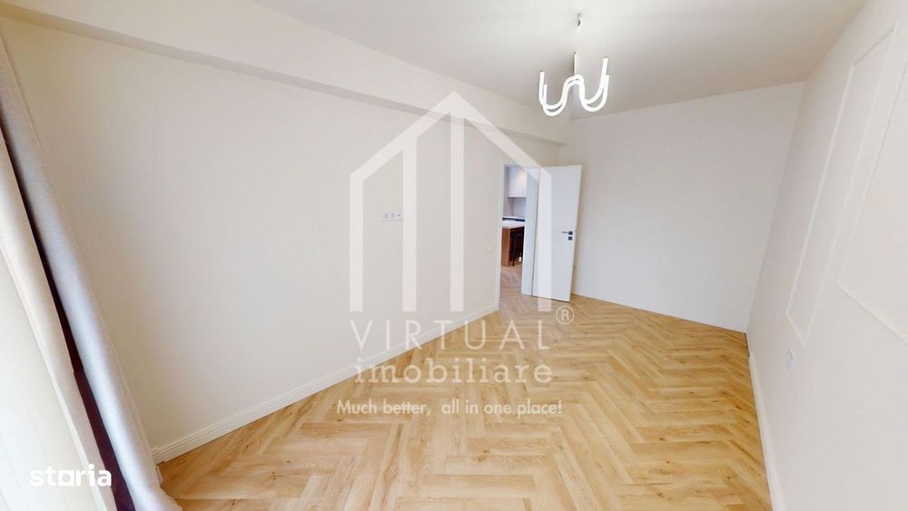 Apartament partial mobilat si utilat - decomandat - 3 camere si balcon