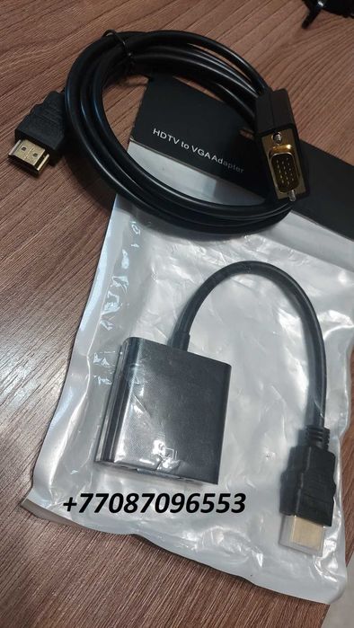 кабель переходник hdmi на vga кабель 1,8 метра