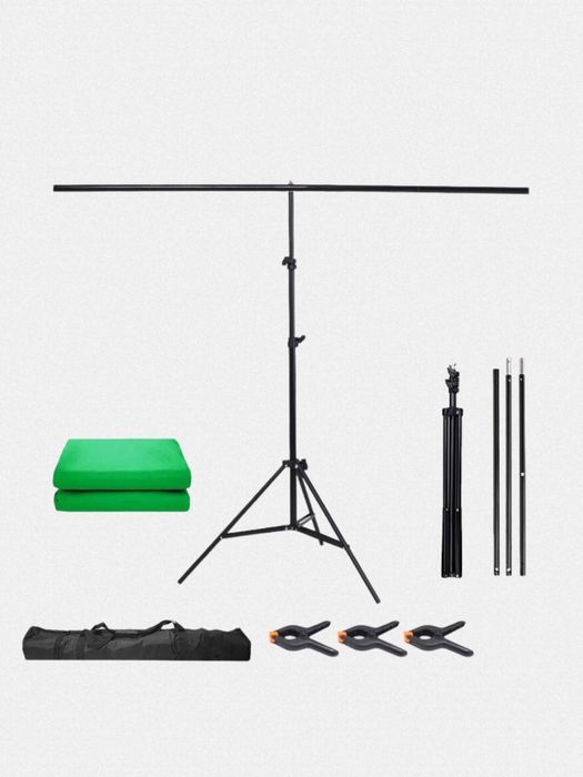 Фотофон,хромакей на стойке 2 на 2, фон зеленый