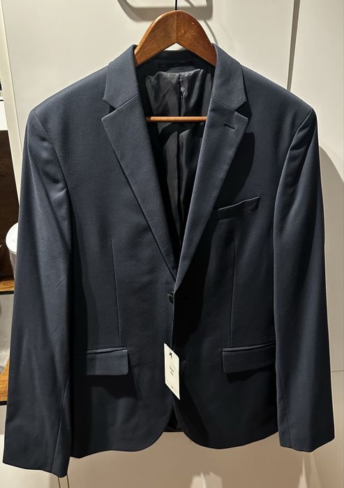 Ново мъжко сако H&M Slim Fit размер M тъмносиньо с етикет