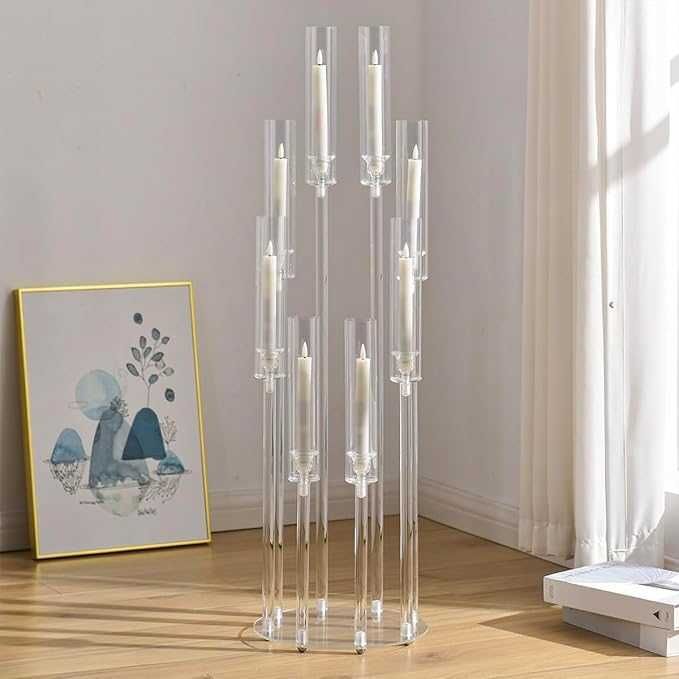 Set 4 sfesnice decorative, pentru nunti, evenimente, 98cm, din acril
