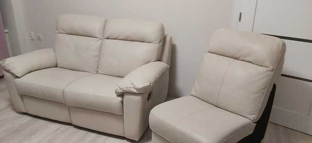 Кожен диван с релакс функция като нов