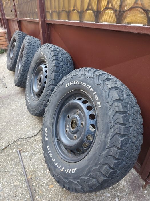 Set Roți Complete: Jante Tablă R16 Ford + Anvelope BFGoodrich All-Terrain T/A
