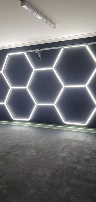 LED осветление пчелна пита Хексагонови лампи