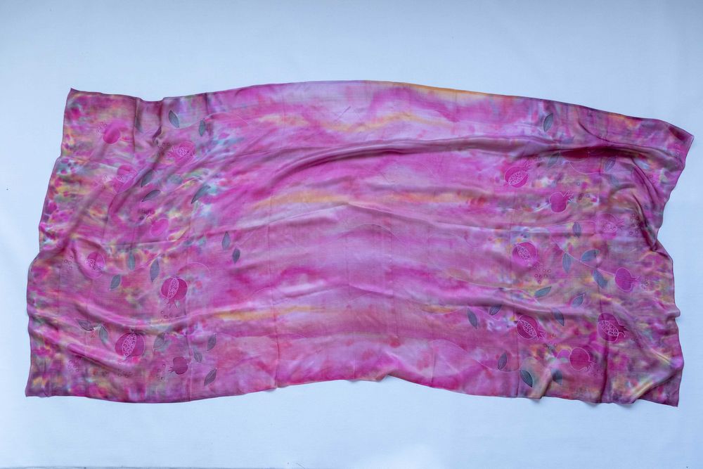 Шарф-палантин. Батик.