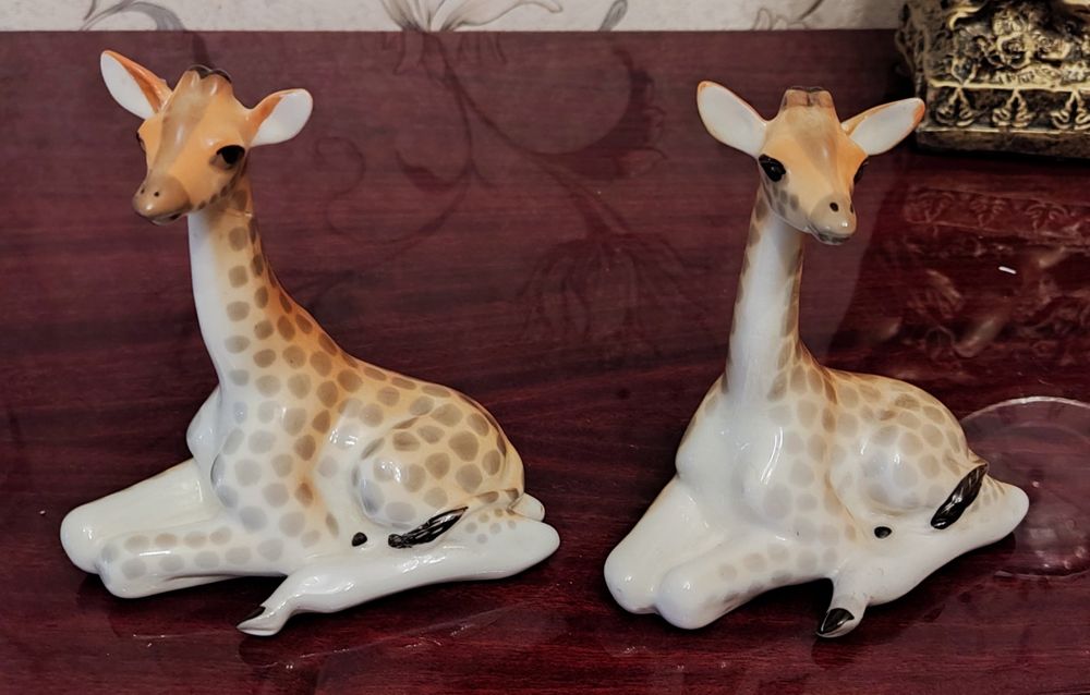 Фарфоровые жирафы ЛФЗ (СССР)