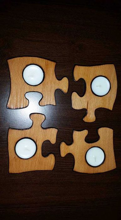 Suport puzzle pentru lumanari de ambient