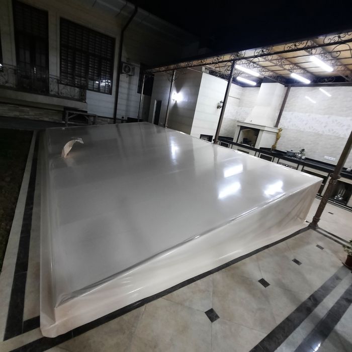 Бассейн бассен банер тент навес сварка bassen baner tent  установка ки