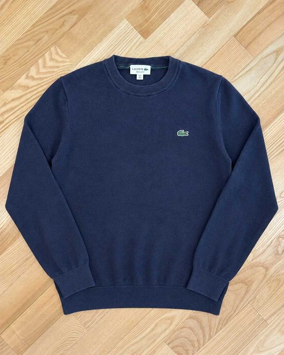 Pulover Lacoste din bumbac, bleumarin, Regular Fit, Mărimea M