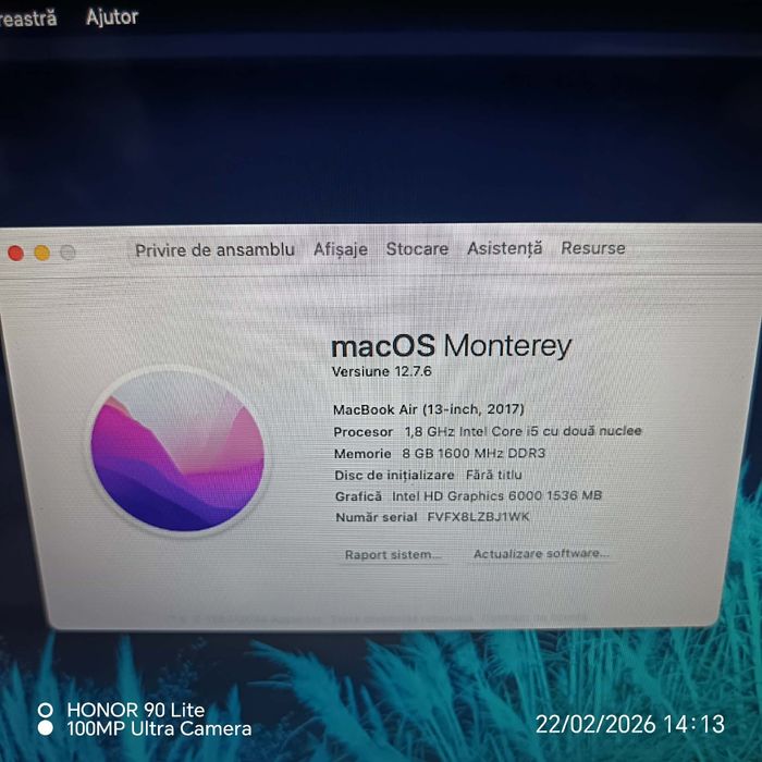 Macbook Air 2017-8gram-ssd128 preț fix 600 lei
