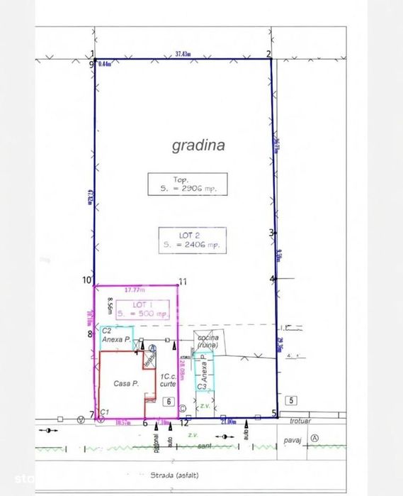 Teren de vanzare 2406 mp, strada principala, Utvin, Jud. Timis.
