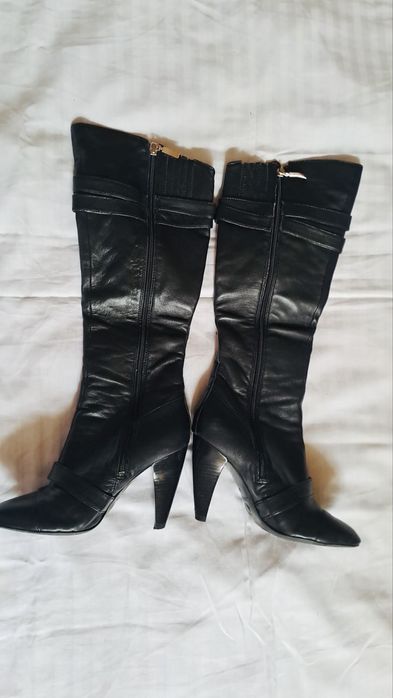 Cizme înalte Guess piele + CADOU rochie Guess