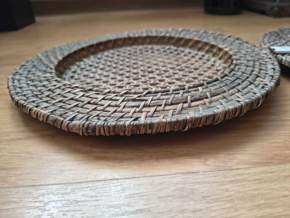 Farfurie împletitură cânepă stuf