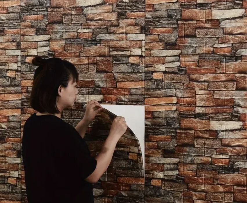 Самозалепващи тапети за стена, тип панели