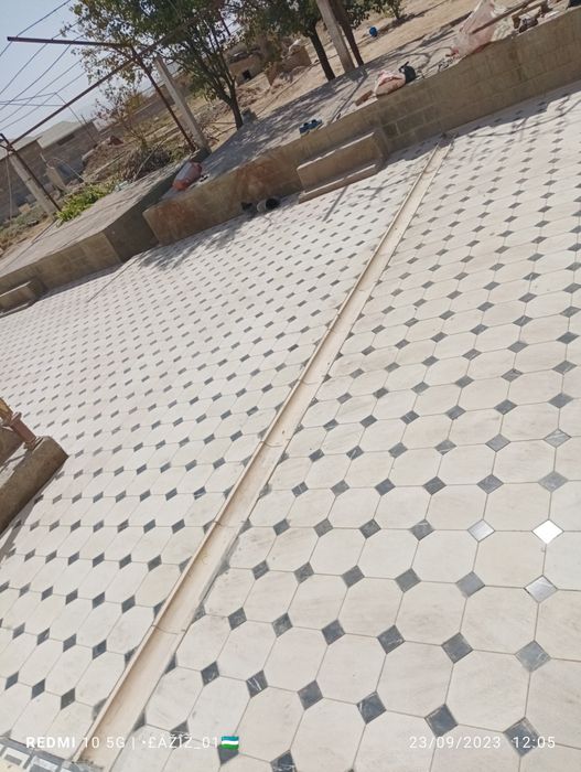 Burchatka,  kafel, beton ishlari