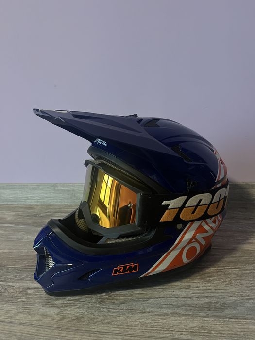 Каска o’neal + очила на 100%