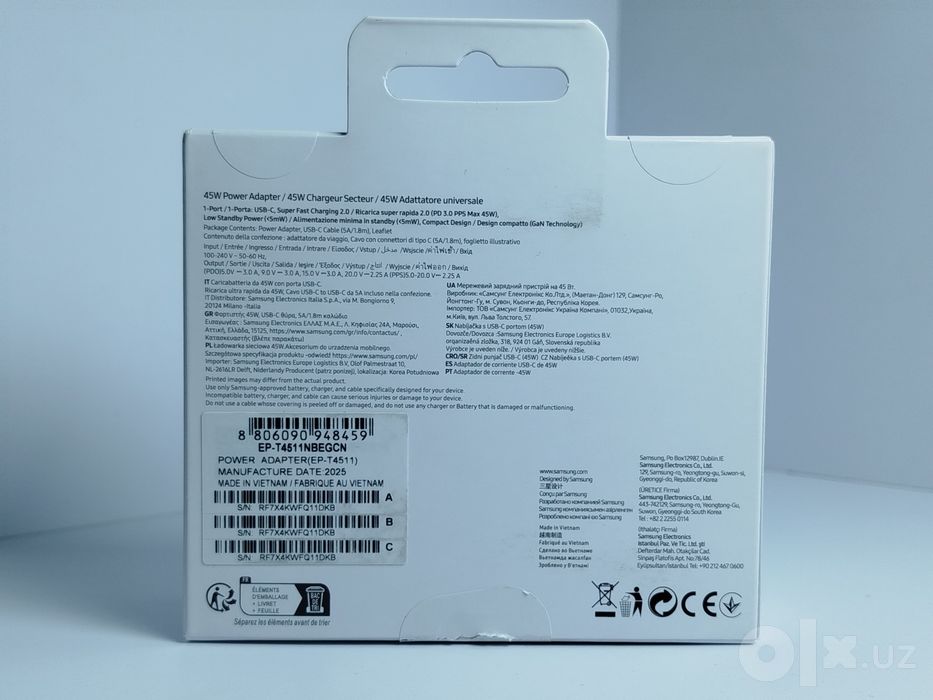 Samsung 45w 25w zaryadka Original