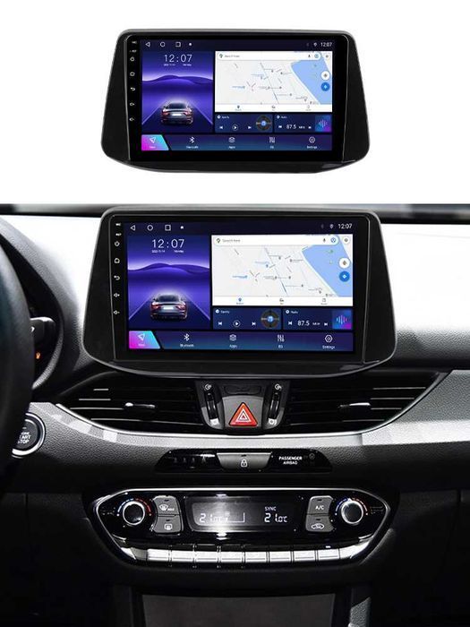 Navigatie Android 14 Hyundai i30 2017+ 1/8 Gb Waze CarPlay CAMERA