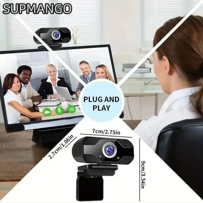 Usb Веб-камера Full HD со стереомикрофоном