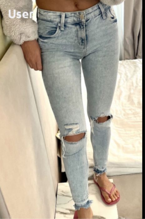 Бежов кожен клин Панталон Bershka