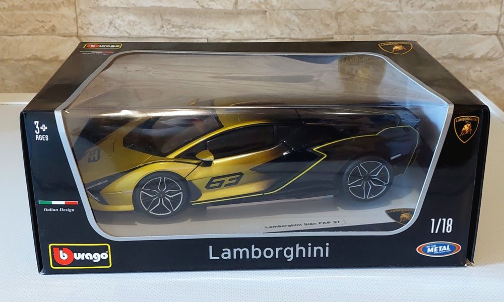 Метална количка Bburago Lamborghini Sian FKP 37 1:18