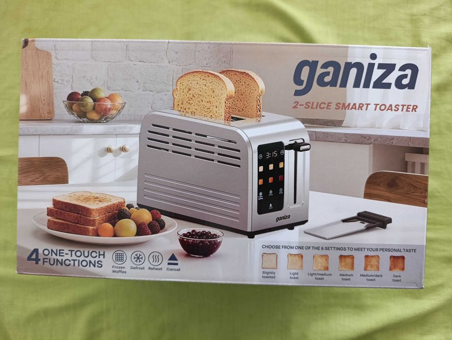 Инокс тостер Ganiza 925W с тъч дисплей + ПОДАРЪК