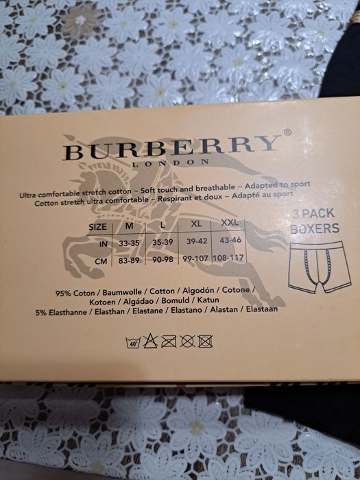 Черни Боксерки Burberry 3 броя