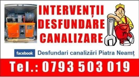 Desfundare canalizare, obiecte sanitare, etc