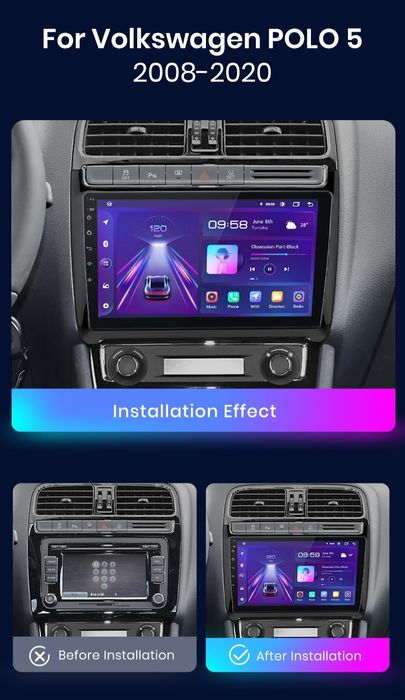 Navigatie Android dedicata VW Polo 5 (2008-2020)