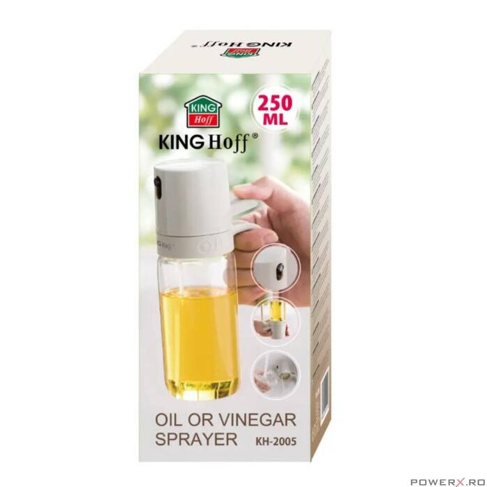 Pulverizator pentru ulei si otet 250 ml, sticla, KingHoff