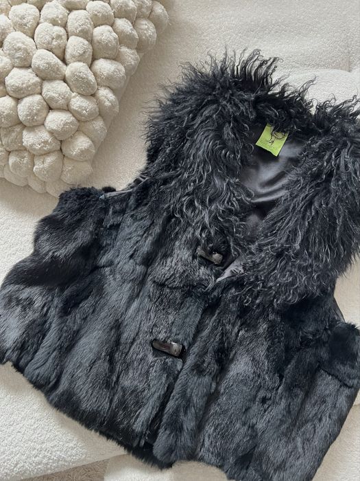 Дамски елеци, изцяло естествен косъм от лисица, монголска вълна и заек