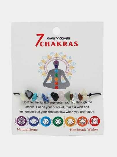 Браслет 7 чакр, натуральные камни