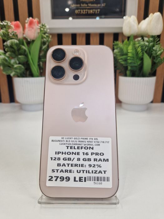 Iphone 16 Pro 128GB / 8GB RAM 92% Baterie Garantie! #56160