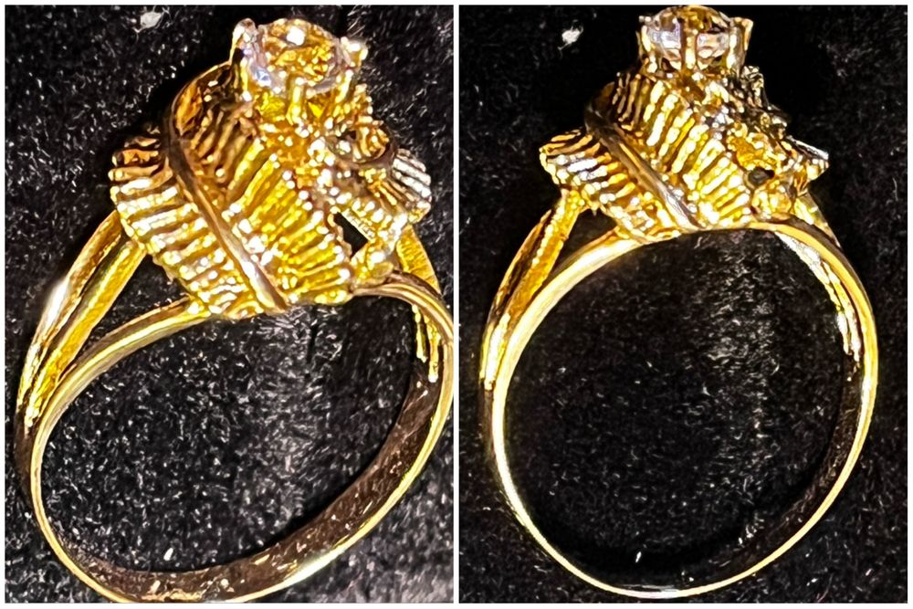 Златен пръстен циркон zlaten prasten gold 585 14 карата