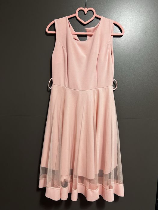 Официална розова рокля